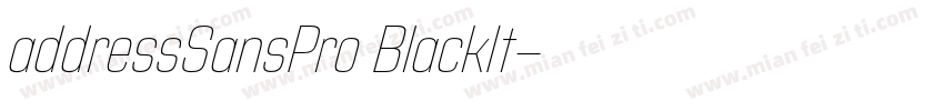addressSansPro BlackIt字体转换